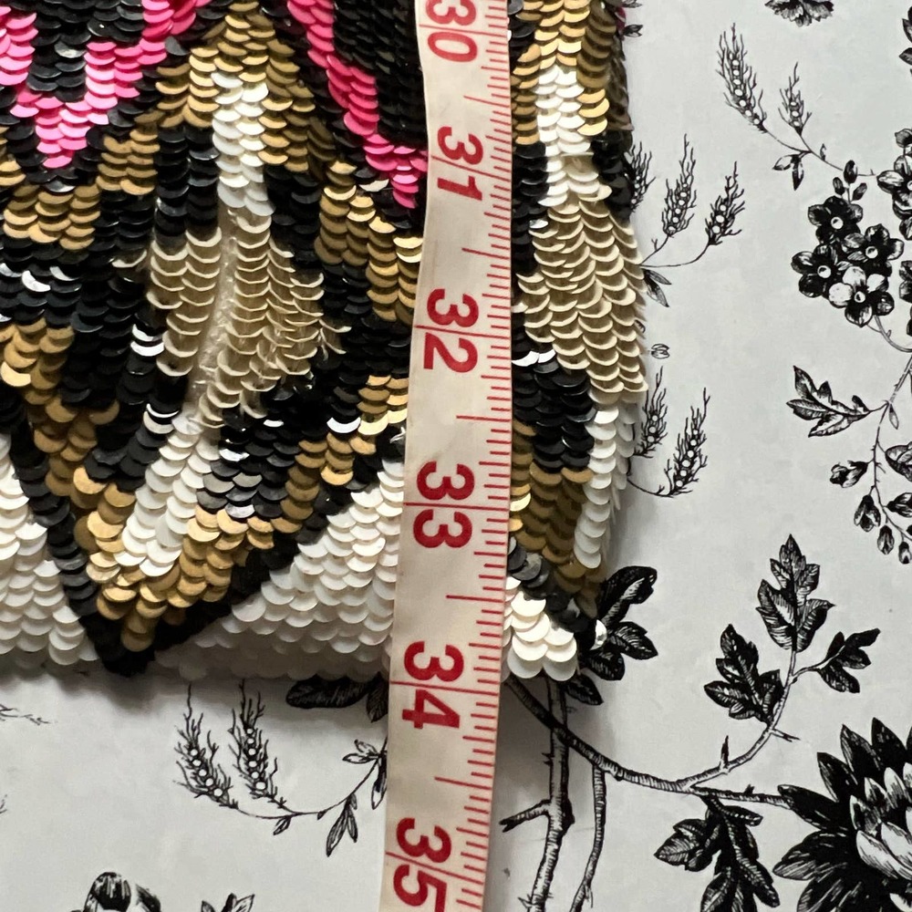 Parker Women's Navajo Sequin Cocktail / Silk Evening Dress Size L - Picture 12 of 14